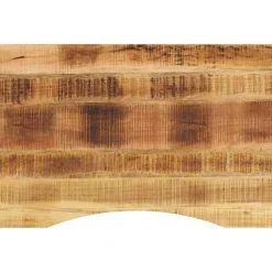 vidaXL Bureaublad met ronding 80x50x2,5 cm massief ruw mangohout