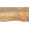 vidaXL Bureaublad met ronding 140x60x2,5 cm massief ruw mangohout