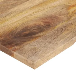 vidaXL Bureaublad met ronding 140x60x2,5 cm massief ruw mangohout