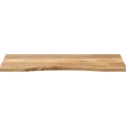 vidaXL Bureaublad met ronding 140x60x2,5 cm massief ruw mangohout