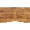 vidaXL Bureaublad met ronding 120x60x2,5 cm massief ruw mangohout