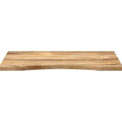 vidaXL Bureaublad met ronding 80x50x2,5 cm massief ruw mangohout