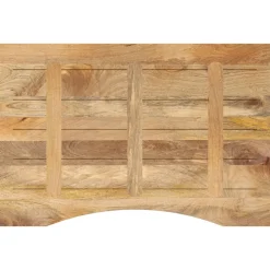 vidaXL Bureaublad met ronding 80x50x2,5 cm massief ruw mangohout