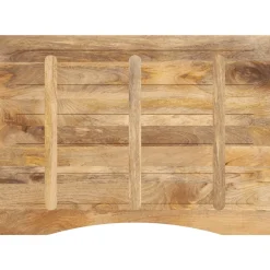 vidaXL Bureaublad met ronding 110x80x2,5 cm massief ruw mangohout