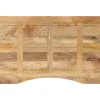 vidaXL Bureaublad met ronding 90x60x2,5 cm massief ruw mangohout