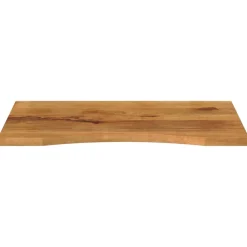 vidaXL Bureaublad met ronding 90x60x2,5 cm massief ruw mangohout