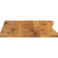 vidaXL Bureaublad met ronding 100x80x2,5 cm massief ruw mangohout