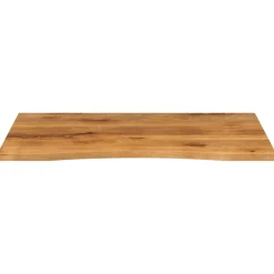 vidaXL Bureaublad met ronding 100x80x2,5 cm massief ruw mangohout