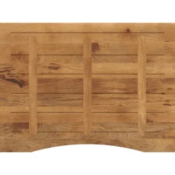 vidaXL Bureaublad met ronding 100x80x2,5 cm massief ruw mangohout