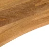 vidaXL Bureaublad met ronding 80x50x2,5 cm massief ruw mangohout