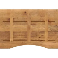 vidaXL Bureaublad met ronding 80x50x2,5 cm massief ruw mangohout