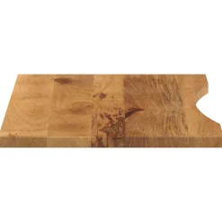 vidaXL Bureaublad met ronding 80x50x2,5 cm massief ruw mangohout