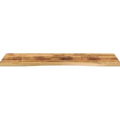 vidaXL Bureaublad met ronding 120x50x2,5 cm massief ruw mangohout