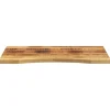 vidaXL Bureaublad met ronding 80x60x2,5 cm massief ruw mangohout