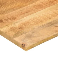 vidaXL Bureaublad met ronding 80x60x2,5 cm massief ruw mangohout