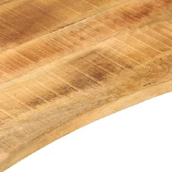 vidaXL Bureaublad met ronding 100x60x2,5 cm massief ruw mangohout