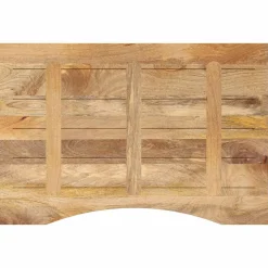 vidaXL Bureaublad met ronding 100x60x2,5 cm massief ruw mangohout