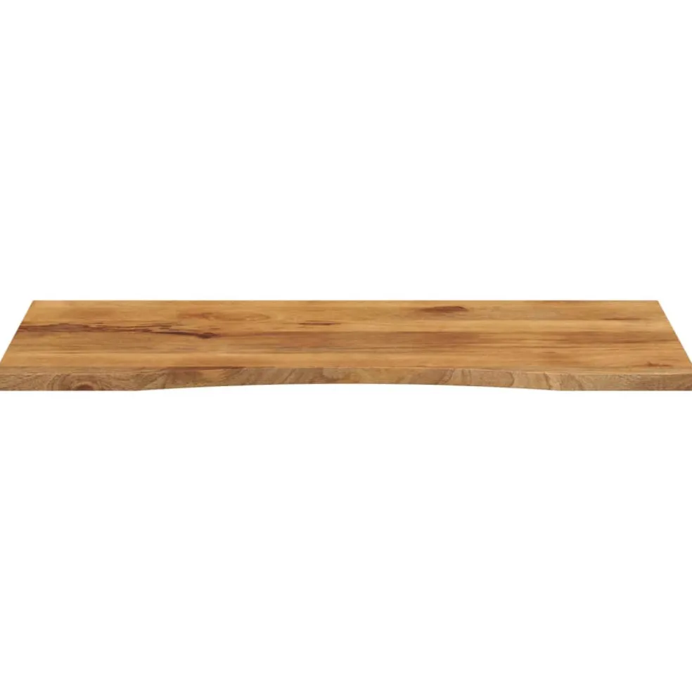 vidaXL Bureaublad met ronding 140x60x2,5 cm massief ruw mangohout