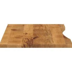vidaXL Bureaublad met ronding 140x60x2,5 cm massief ruw mangohout