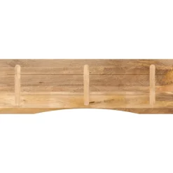 vidaXL Bureaublad met ronding 160x50x2,5 cm massief ruw mangohout