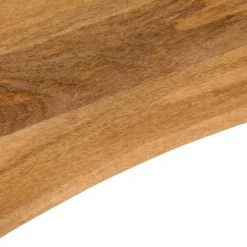vidaXL Bureaublad met ronding 80x60x2,5 cm massief ruw mangohout