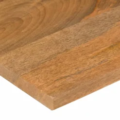 vidaXL Bureaublad met ronding 80x60x2,5 cm massief ruw mangohout