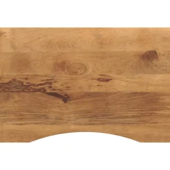 vidaXL Bureaublad met ronding 80x60x2,5 cm massief ruw mangohout