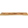vidaXL Bureaublad met ronding 140x50x2,5 cm massief ruw mangohout
