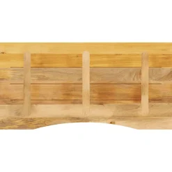 vidaXL Bureaublad met ronding 140x50x2,5 cm massief ruw mangohout