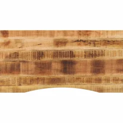 vidaXL Bureaublad met ronding 140x50x2,5 cm massief ruw mangohout
