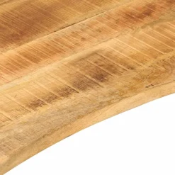 vidaXL Bureaublad met ronding 100x80x2,5 cm massief ruw mangohout