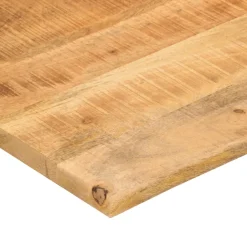 vidaXL Bureaublad met ronding 140x60x2,5 cm massief ruw mangohout