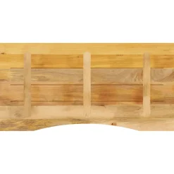 vidaXL Bureaublad met ronding 140x60x2,5 cm massief ruw mangohout