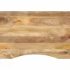 vidaXL Bureaublad met ronding 80x60x2,5 cm massief ruw mangohout
