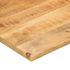 vidaXL Bureaublad met ronding 100x50x2,5 cm massief ruw mangohout