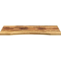 vidaXL Bureaublad met ronding 100x50x2,5 cm massief ruw mangohout