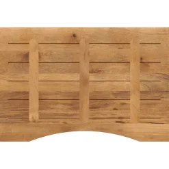 vidaXL Bureaublad met ronding 90x50x2,5 cm massief ruw mangohout