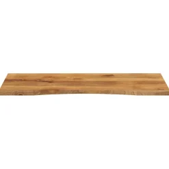 vidaXL Bureaublad met ronding 110x50x2,5 cm massief ruw mangohout