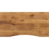 vidaXL Bureaublad met ronding 110x60x2,5 cm massief ruw mangohout