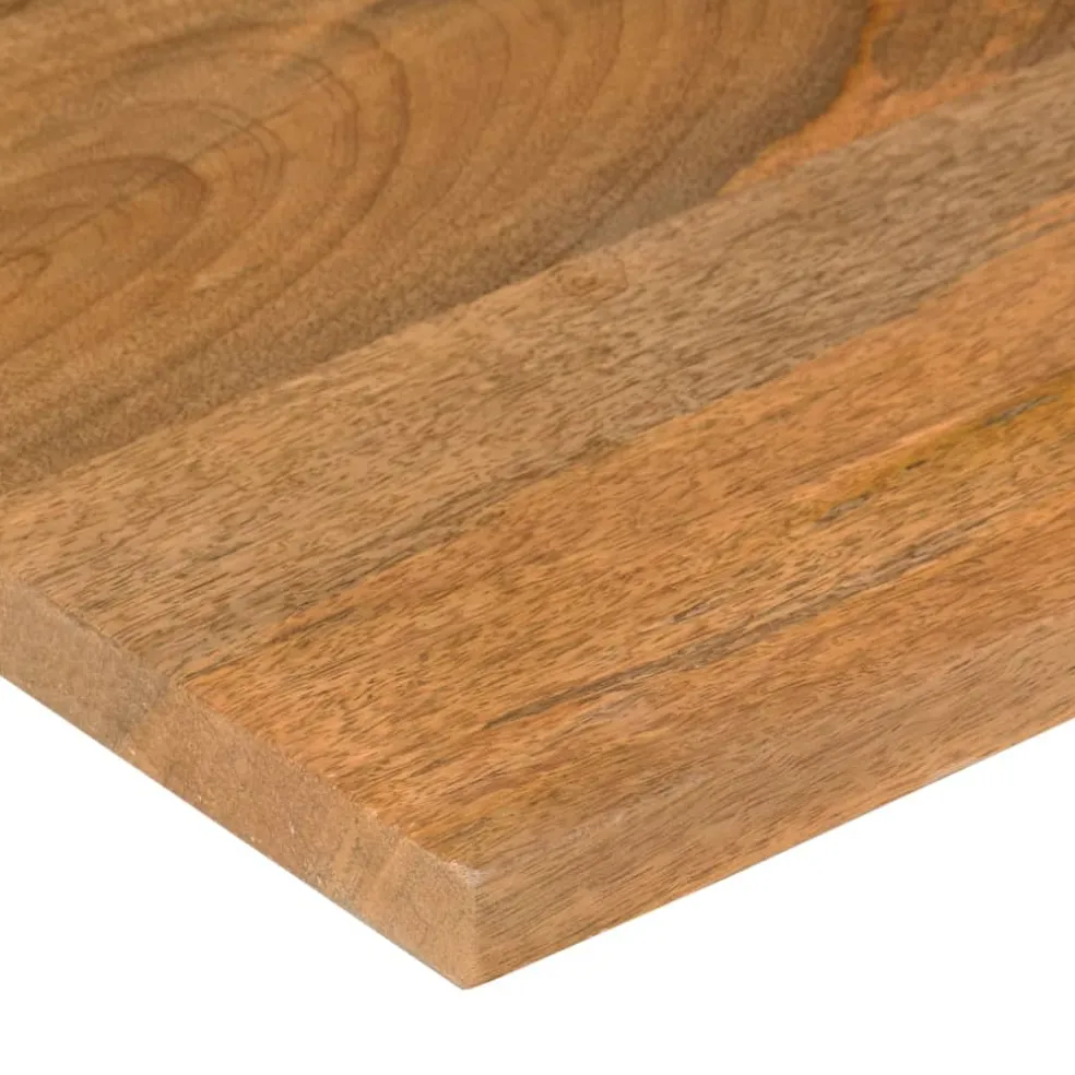 vidaXL Bureaublad met ronding 110x60x2,5 cm massief ruw mangohout