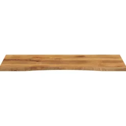 vidaXL Bureaublad met ronding 110x60x2,5 cm massief ruw mangohout