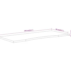vidaXL Bureaublad rechthoekig 140x50x2,5 cm massief acaciahout