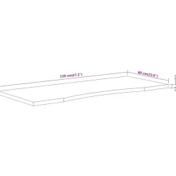 vidaXL Bureaublad rechthoekig 120x60x2,5 cm massief acaciahout