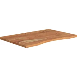 vidaXL Bureaublad rechthoekig 80x50x2,5cm massief eikenhout lichtbruin