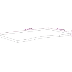 vidaXL Bureaublad rechthoekig 90x50x2,5 cm massief acaciahout