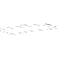 vidaXL Bureaublad rechthoekig 110x60x2,5 cm massief acaciahout