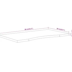 vidaXL Bureaublad rechthoekig 80x50x2,5 cm massief acaciahout