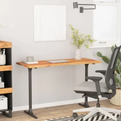 vidaXL Bureaublad rechthoekig 140x60x2,5 cm massief acaciahout