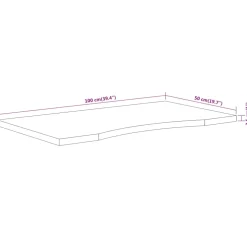 vidaXL Bureaublad rechthoekig 100x50x2,5 cm massief acaciahout