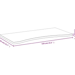 vidaXL Bureaublad 110x55x2,5 cm bamboe